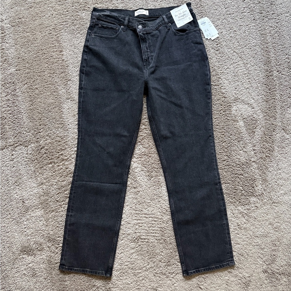 Abercrombie & Fitch Charcoal Slim Straight Jeans
